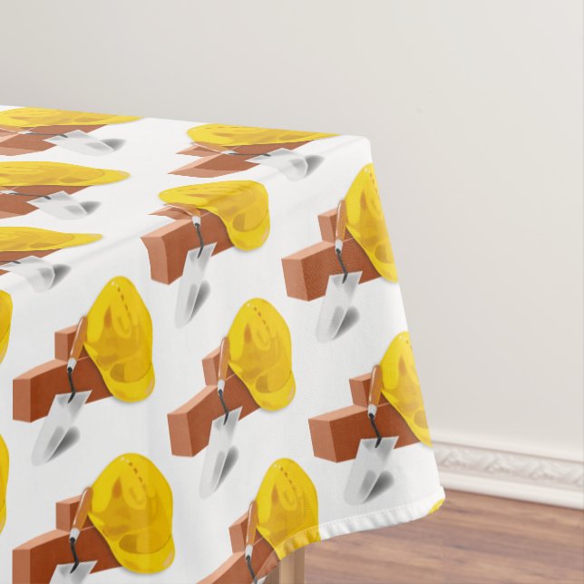 Bau Beton Mason Hard Hat Rectangle Tischdecke (Beispiel)
