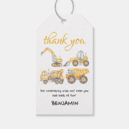 Bau Birthday Dump Truck Gastgeschenk Geschenkanhänger