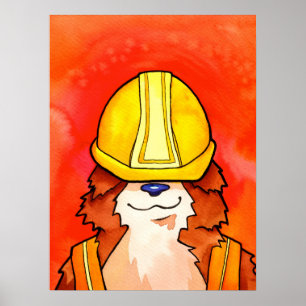 Bau Corgi Watercolor Poster