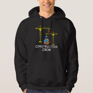 Bau Crew Bricklayer Gebäude Blöcke Maste Hoodie
