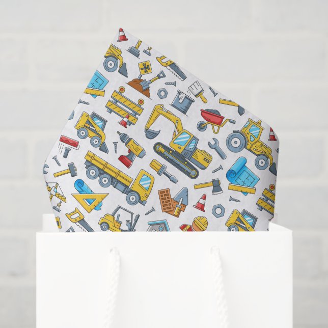 Bau-Dekupage Seidenpapier (Geschenktüte)