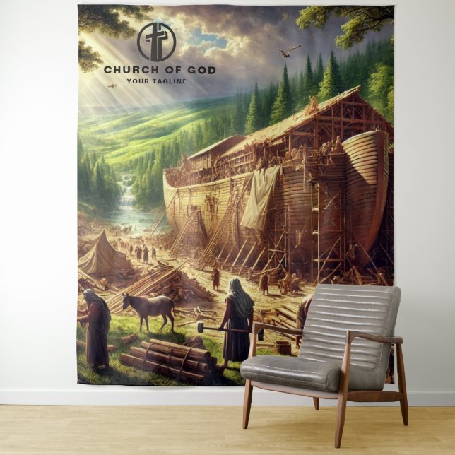 Bau der Arche Noah Wandteppich (Beispiel)
