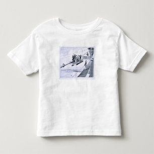 Bau der Brooklyn-Brücke, New York (litho) Kleinkind T-shirt