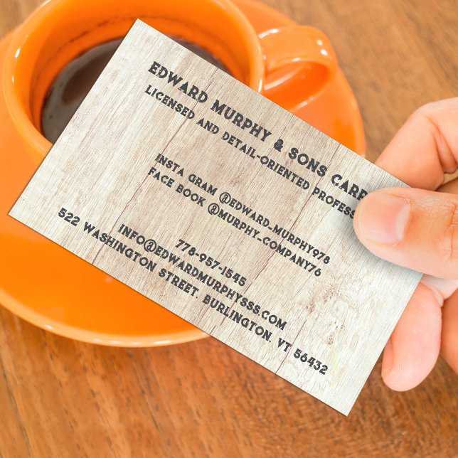 Bau der Carpentry Business Card Visitenkarte (Von Creator hochgeladen)