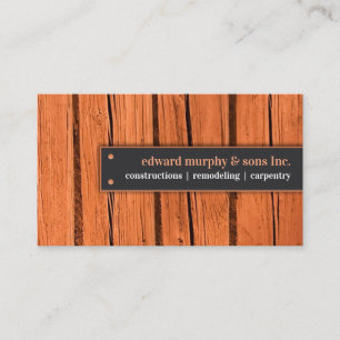 Bau der Carpentry Business Card Visitenkarte