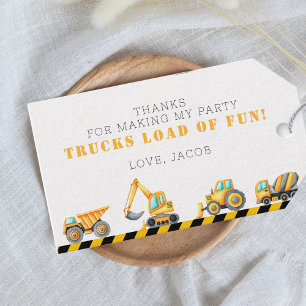 Bau des Geburtstags-Dump Truck Digger-Fotos Geschenkanhänger