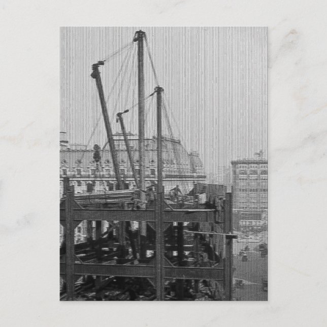 Bau des One Times Square New York City Postkarte (Vorderseite)