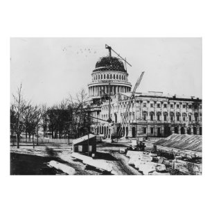 Bau des U.S. Hauptstadt Dome Fotodruck