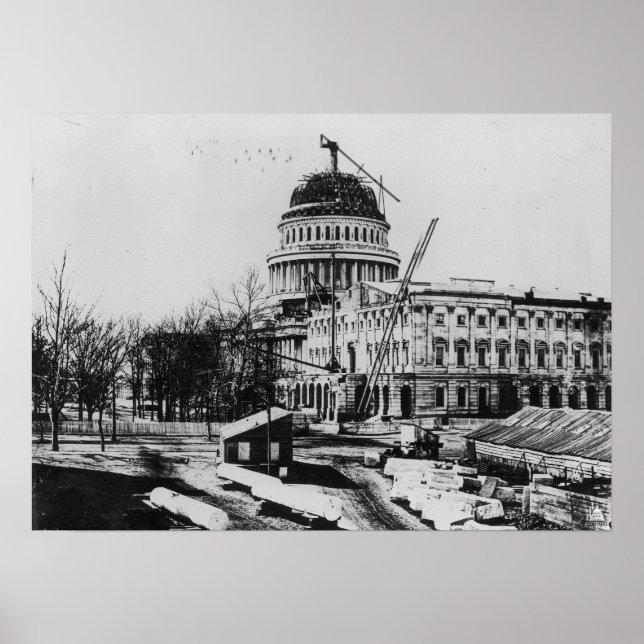 Bau des U.S. Hauptstadt Dome Poster (Vorne)