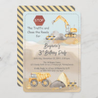 Bau Dump Truck Boy's 3. Geburtstag Party