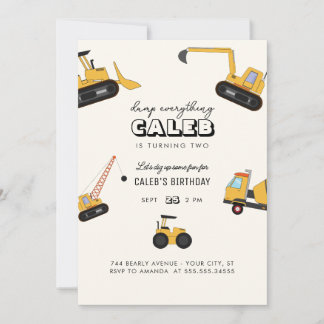 Bau Dump Truck Kindergeburtstag Party Invita Einladung