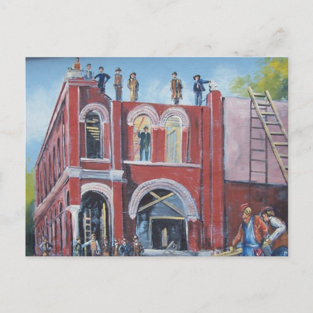 Bau einer ersten Staat Postkarte (Vorderseite)