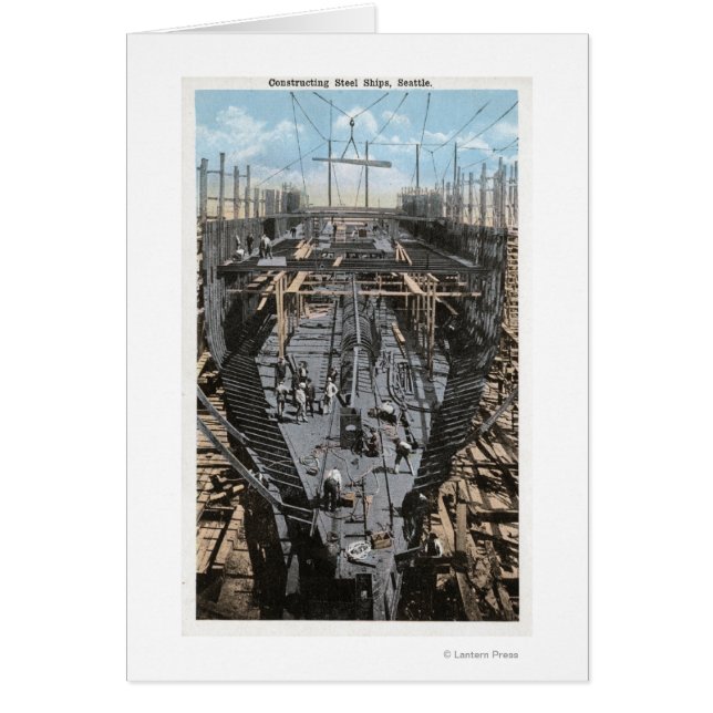 Bau einer Stahlschiff-Szene (Vorne)