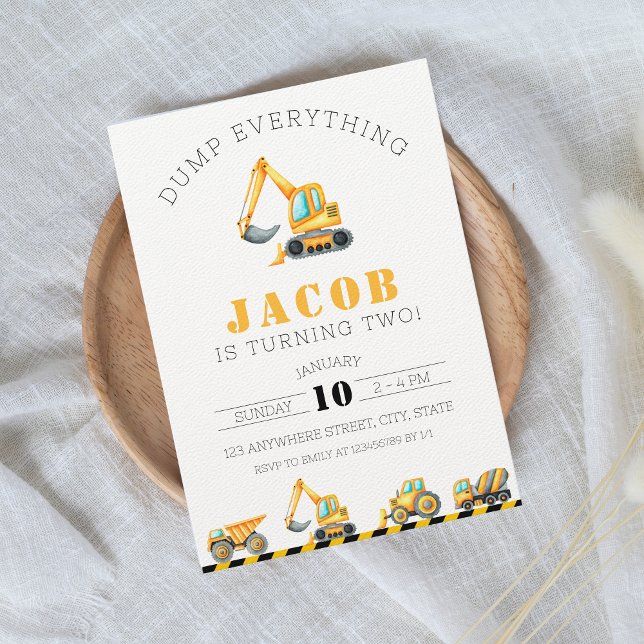 Bau eines Bruttopumpen Truck Digger Bagger Einladung (Von Creator hochgeladen)