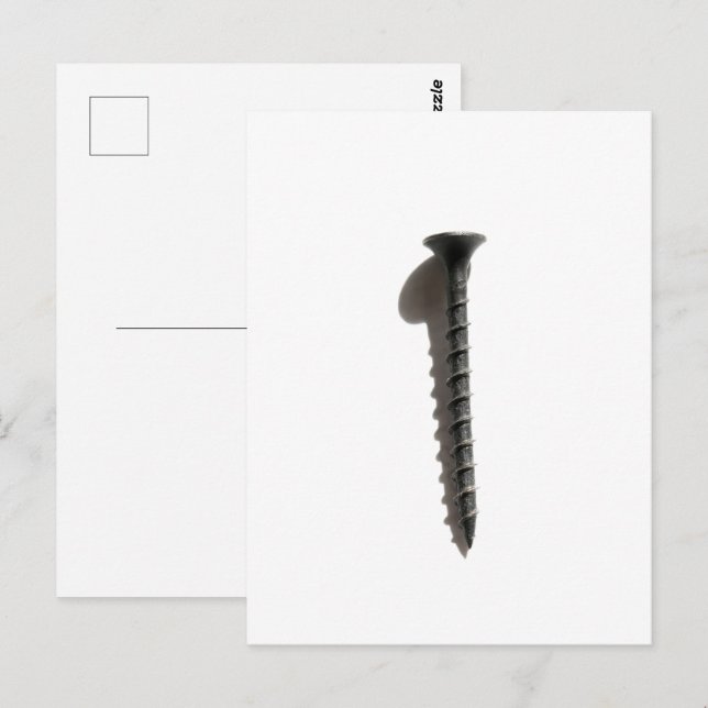 Bau eines selbst Stechend Schwarzen Schraubenbauer Postkarte (Vorne/Hinten)