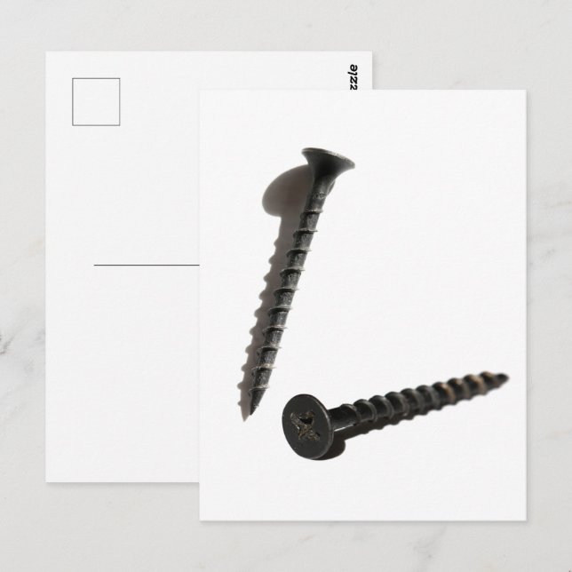 Bau eines selbst Stechend Schwarzen Schraubenbauer Postkarte (Vorne/Hinten)