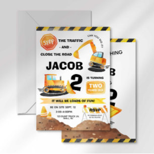 Bau - Einladung zum Geburtstag jedes Alters