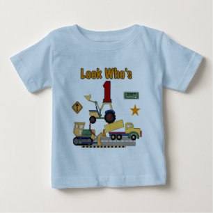 Bau-Fahrzeug-1. Geburtstags-T-Shirts Baby T-shirt