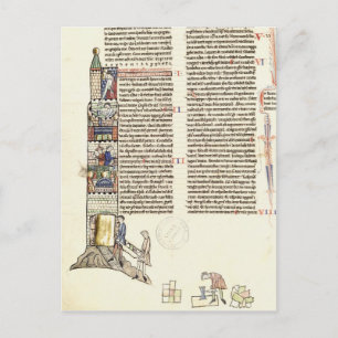 Bau Frau-21 f.167v eines Turms Postkarte