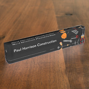 Bau-Führungskraft-Entwurf Namensplakette