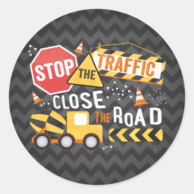 Bau-Gastgeschenk-Umbau-Aufkleber-Siegel-Aufkleber Runder Aufkleber (Vorderseite)