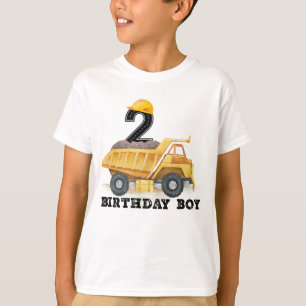 Bau Geburtstag 2. Geburtstag Boy Dump Truck T-Shirt