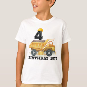 Bau Geburtstag 4. Geburtstag Boy Dump Truck T-Shirt