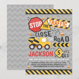 Bau-Geburtstags-Einladungs-Kipper-Party Einladung