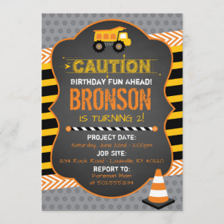 Bau-Geburtstags-Party Einladung