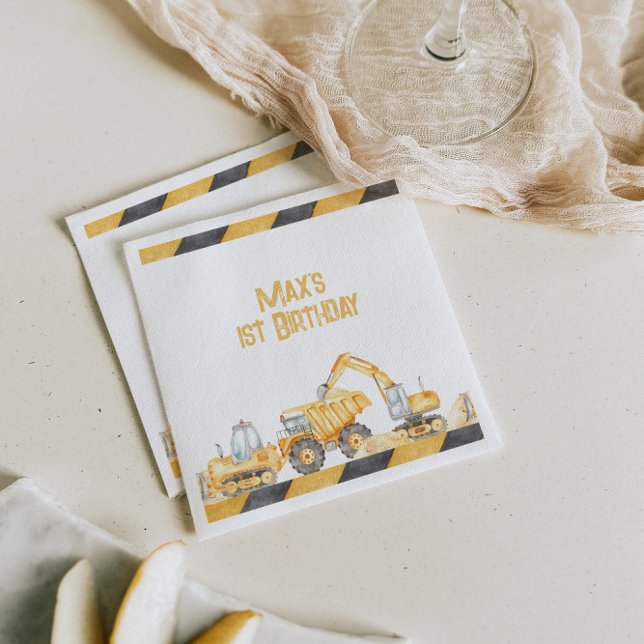 Bau Geburtstagspartei Napkins Serviette (Von Creator hochgeladen)