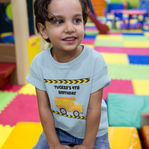 Bau Geburtstagsparty Dump Truck Blue Kleinkind T-shirt