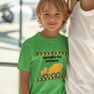Bau Geburtstagsparty Dump Truck Green Kids T-Shirt