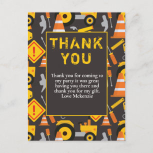 Bau Geburtstagsparty Vielen Dank Postkarte