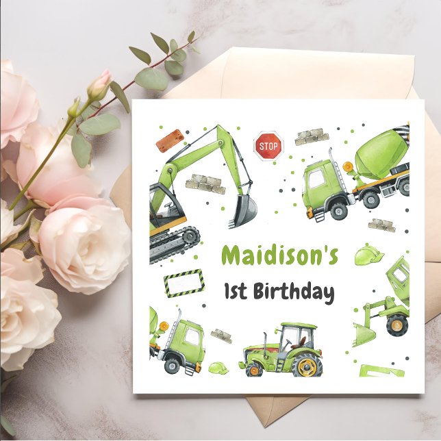 Bau Geburtstagsparty Vielen Dank Serviette (Von Creator hochgeladen)