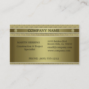 Bau-Goldmetall geprägt Visitenkarte