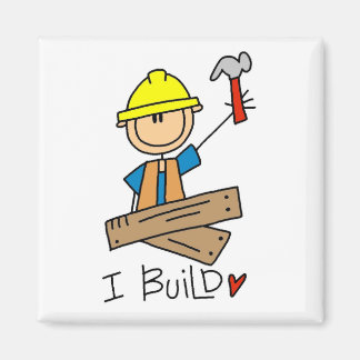 Bau I T - Shirt und Geschenke bauen Magnet