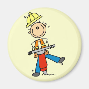Bau-Jack-Hammer-T - Shirts und Geschenke Magnet