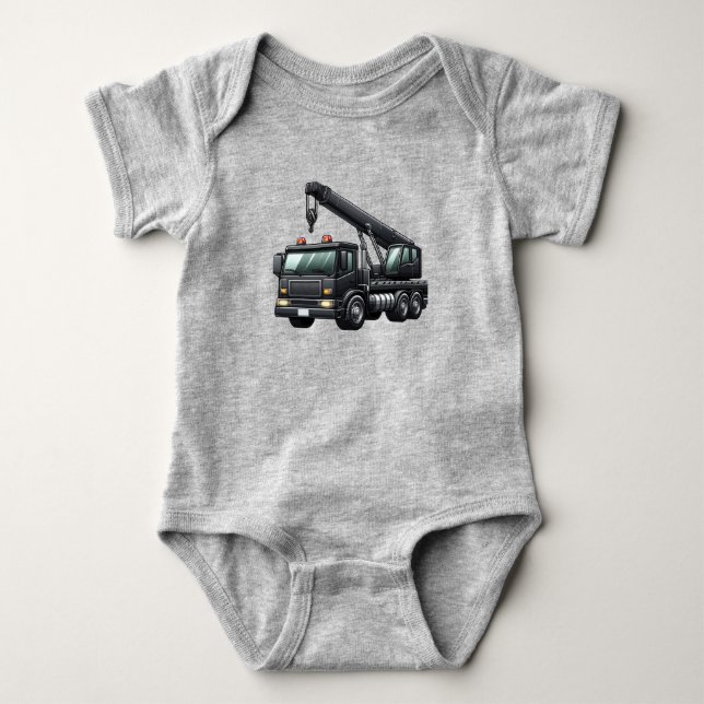 Bau/Kranwagen Baby Strampler (Vorderseite)