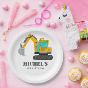 Bau-Lkw Geburtstagsparty Dekoration Pappteller