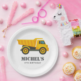 Bau-Lkw Geburtstagsparty Dekoration Pappteller