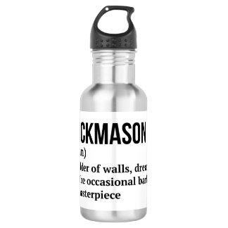 Bau Mason Definition Spaß Edelstahlflasche