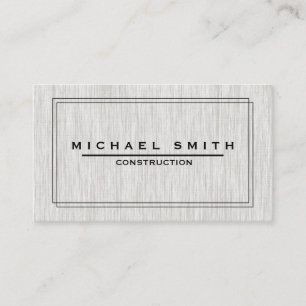 Bau-moderne u. minimale hölzerne Beschaffenheit Visitenkarte