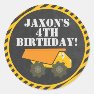 Bau-Party-Aufkleber Runder Aufkleber