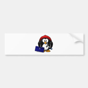 Bau-Pinguin Autoaufkleber