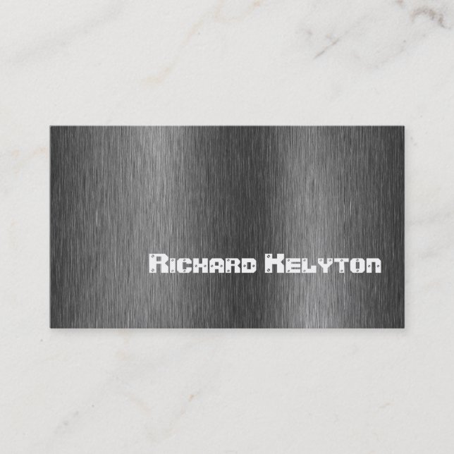 Bau schwarz-graue Metallbearbeitung Visitenkarte (Vorderseite)