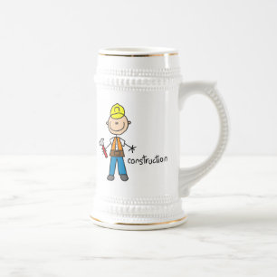 Bau-Strichmännchen Bierglas