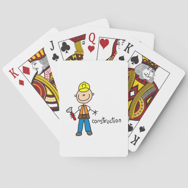 Bau-Strichmännchen Spielkarten (Rückseite)