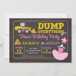 Bau und Ballerina Gemeinsame Einladung zum Geburts