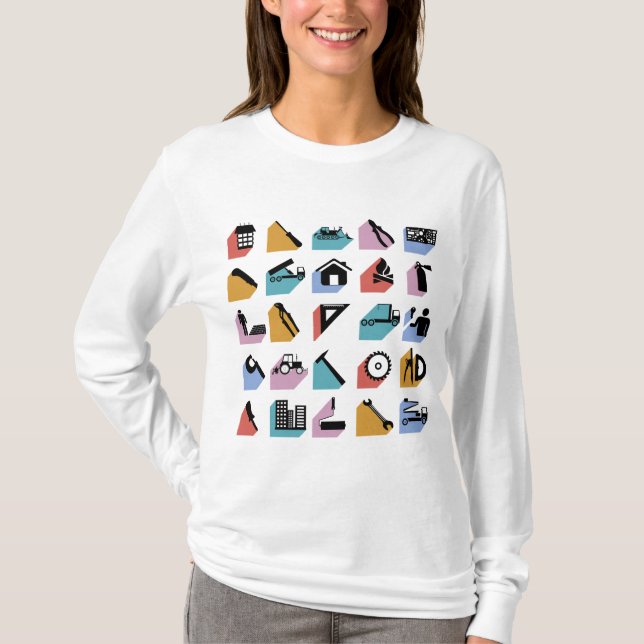 Bau- und Heimwerker-Ikonen T-Shirt (Vorderseite)