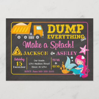 Bau und Meerjungfrau-gemeinsame Einladung